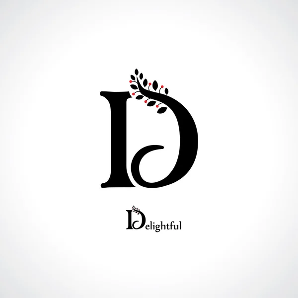 Lettera D — Vettoriale Stock