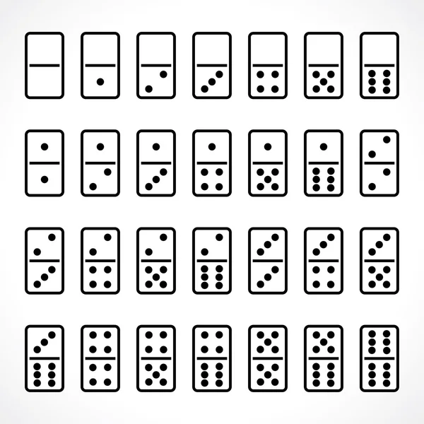 Set domino — Vettoriale Stock