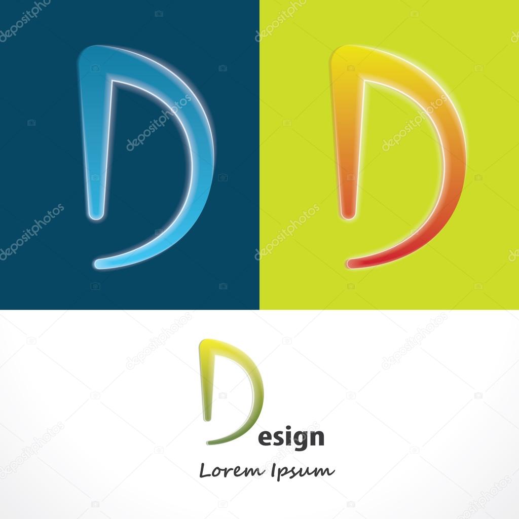 Letter d. logo design element