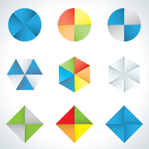 Hexagones et cercles — Image vectorielle