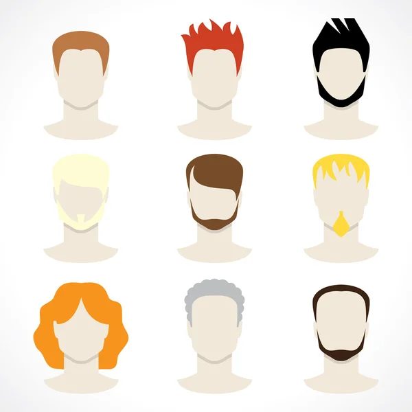 Mens hairstyles — Stock Vector