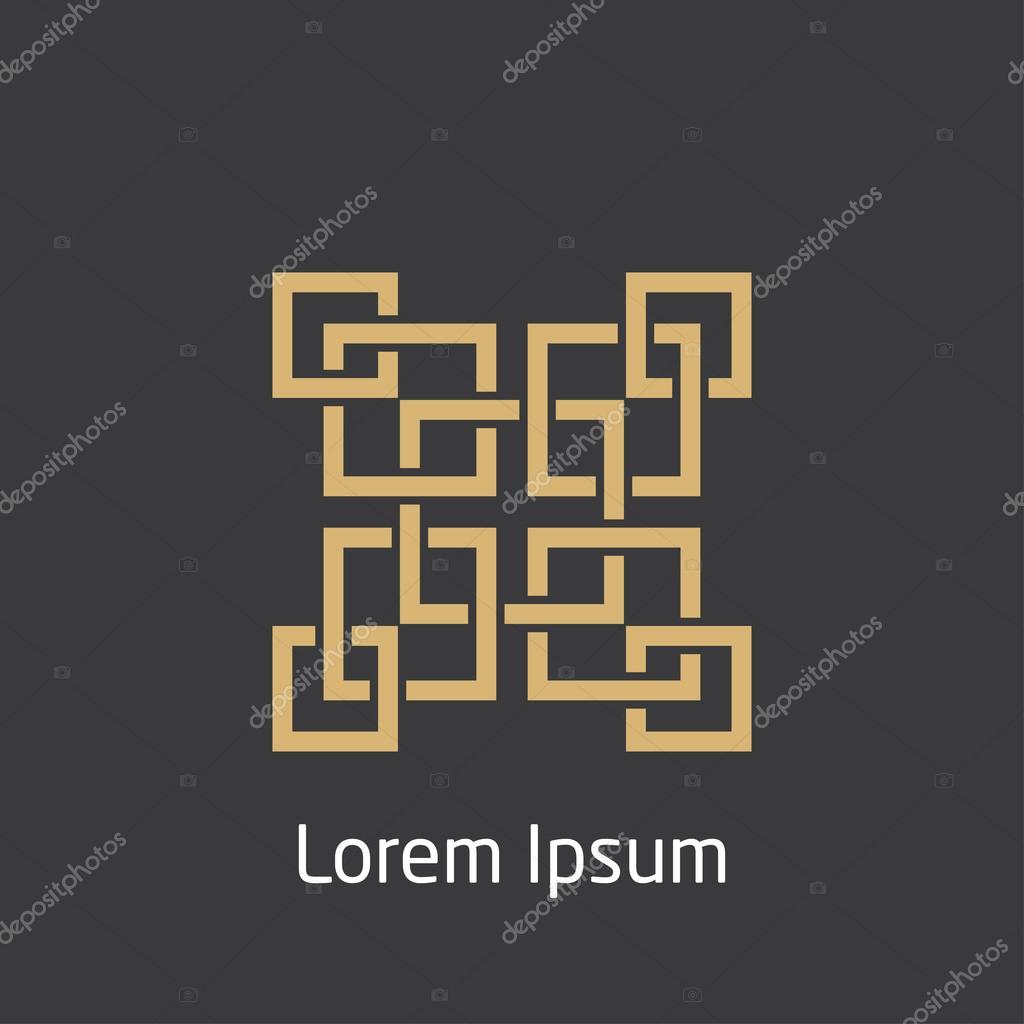 Symbol of twisted squares