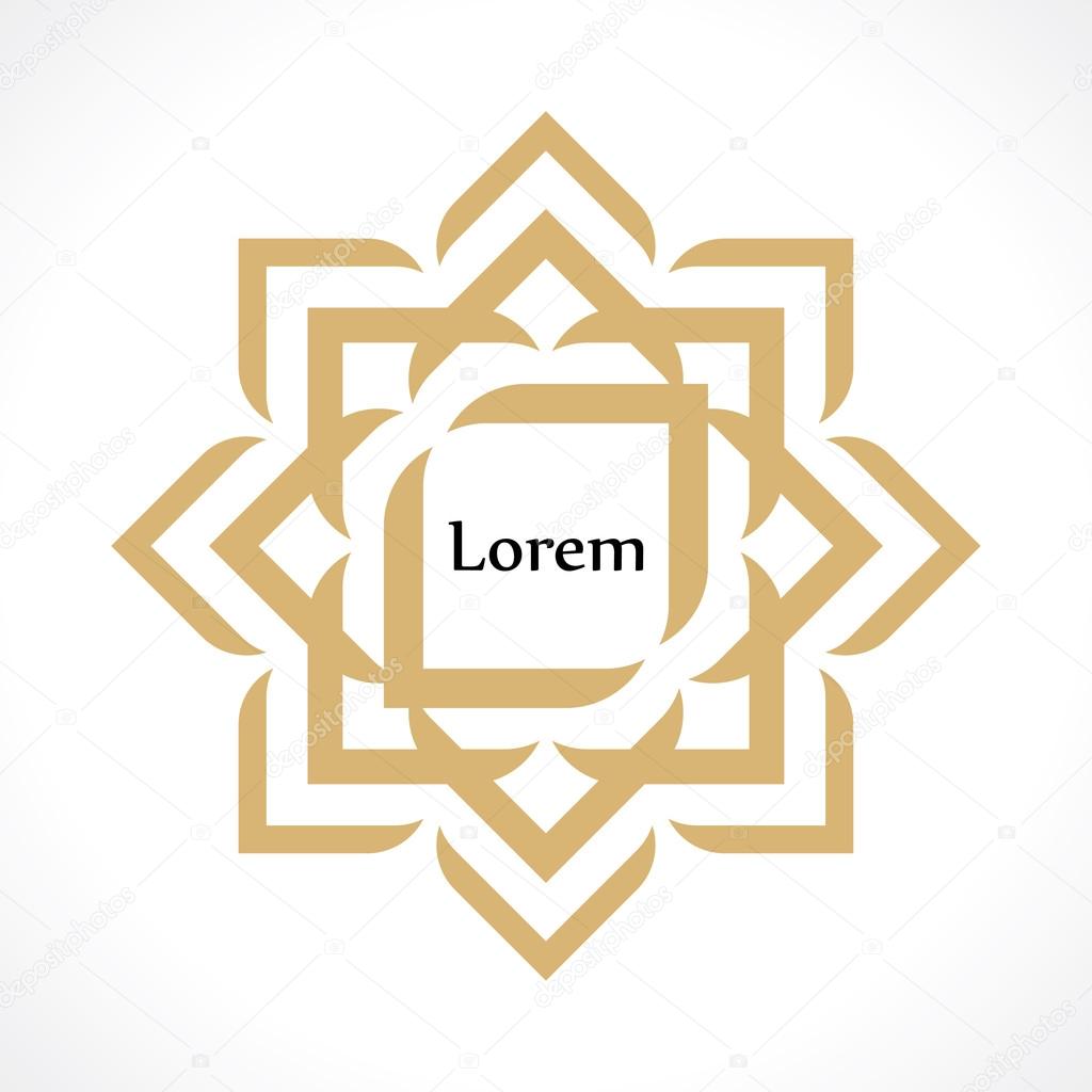 Oriental arabic pattern in the form of a flower