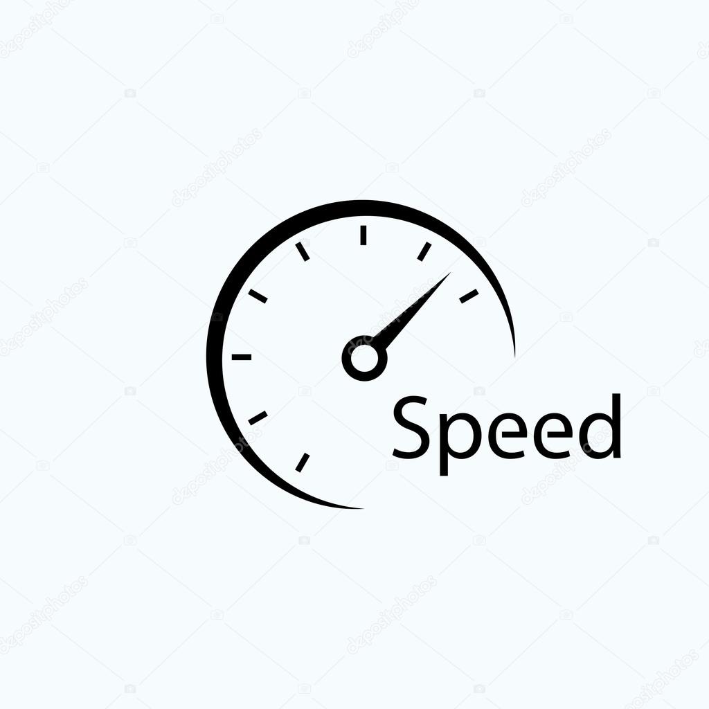 Speedometer icon. symbol of speed. template logo design