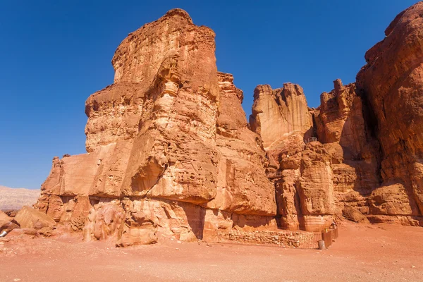 A Salamon-szigetek oszlopok Timna Park — Stock Fotó