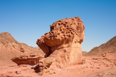 Famous sandstone attractions in Timna park, Israel clipart