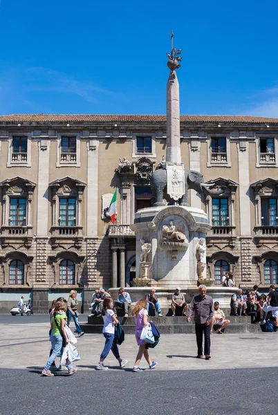 Catania town main square center — Stock Photo, Image