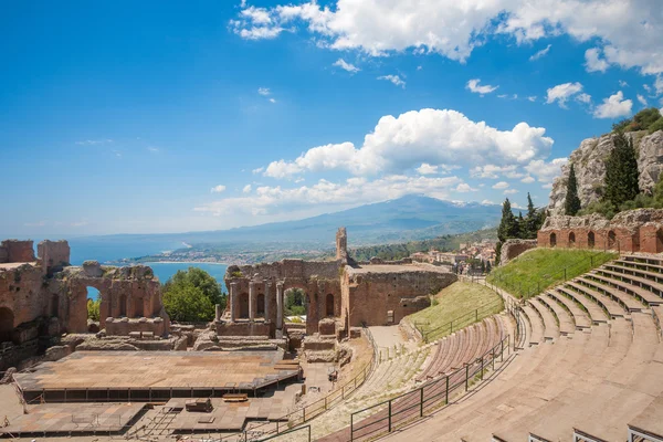 Teatro greco di Taormina — Foto Stock