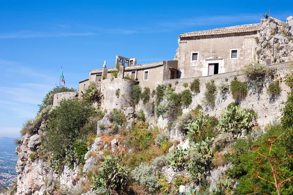 Detalj av Castelmola ovanför Taormina — Stockfoto