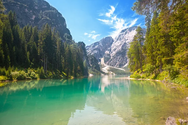 Lake Braies — Stock Photo, Image