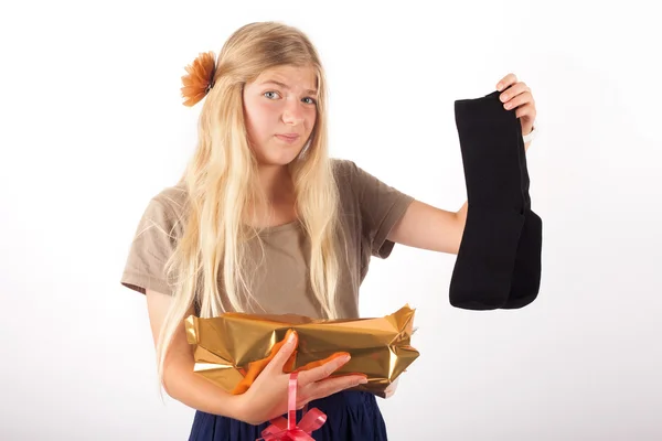 Bad gift for a girl — Stock Photo, Image