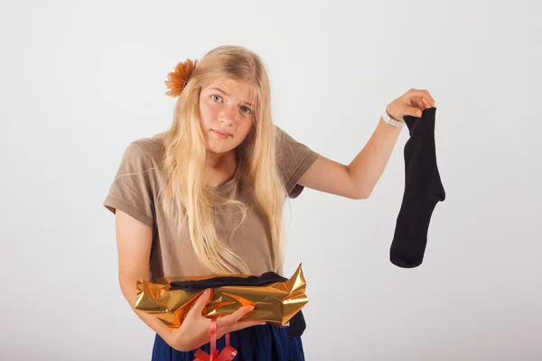 Pair of socks is not a good present — Stock Photo, Image