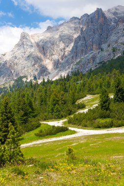 Monte Cristallo Massif Cortina Dolomites İtalya'nın yakın detay
