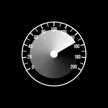 Gri hız illüstrasyon tasarımı siyah bir zemin üzerine.