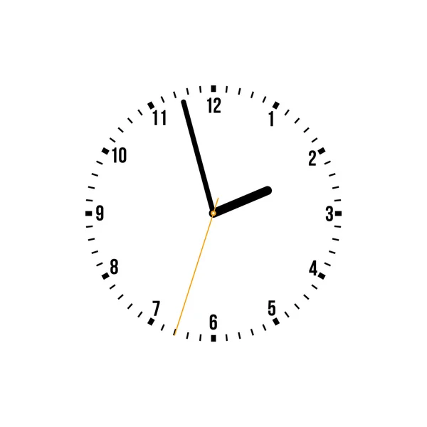 Векторные часы на белом фоне . — стоковый вектор
