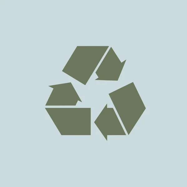 Groen recycle teken of pictogram. — Stockvector