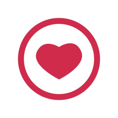 Beyaz zemin üzerine kırmızı Sevgililer kalp.