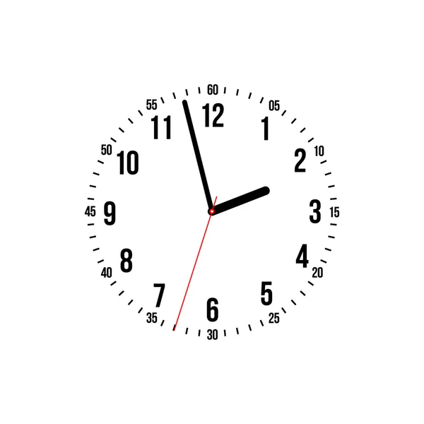 Illustration d'horloge vectorielle sur fond blanc . — Image vectorielle
