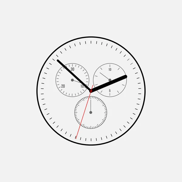 Ilustración del reloj vectorial sobre fondo blanco . — Vector de stock