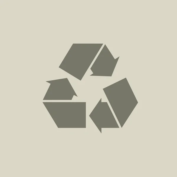 Graues Recycling-Zeichen oder Symbol. — Stockvektor