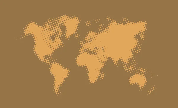 Mapa del mundo político semitono abstracto Ilustración . — Vector de stock