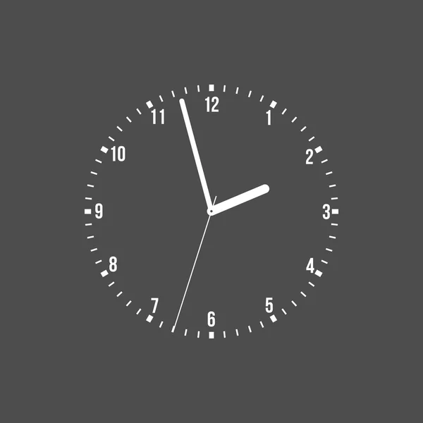 Vektorové ilustrace hodiny na černém pozadí. — Stockový vektor