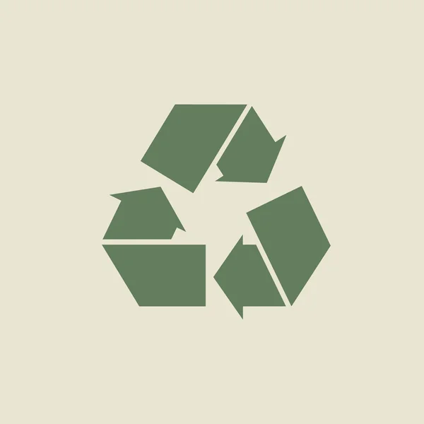 Grünes Recycling-Zeichen oder -Symbol. — Stockvektor