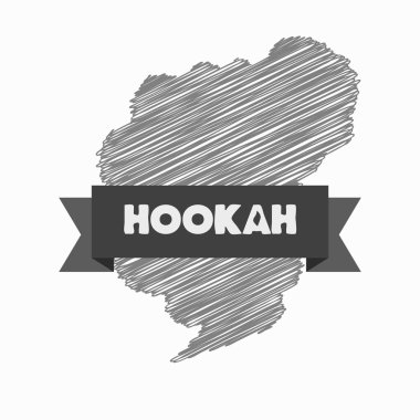 Beyaz bir arka plan üzerinde modern nargile logo.