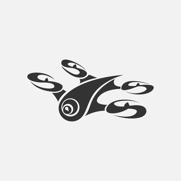 Logo drone su sfondo bianco . — Vettoriale Stock