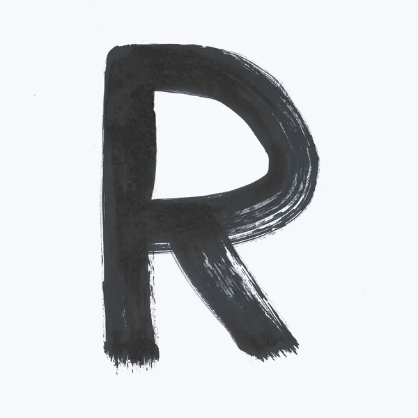 Beyaz bir arka plan üzerinde büyük harf R. — Stok fotoğraf