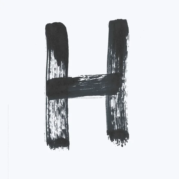 Capital letter H on a white background. — Stock Photo, Image