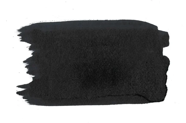 Fondo manchado de pintura negra con un pincel . —  Fotos de Stock