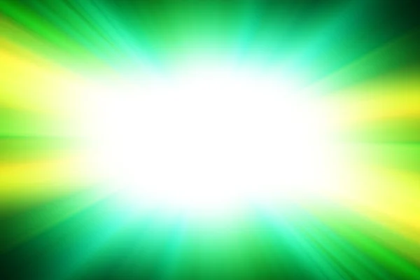 Bright white flash on a green and black background. — Stock Photo, Image