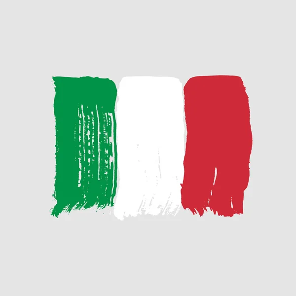 Прапор Італії на сірий фон. — стоковий вектор