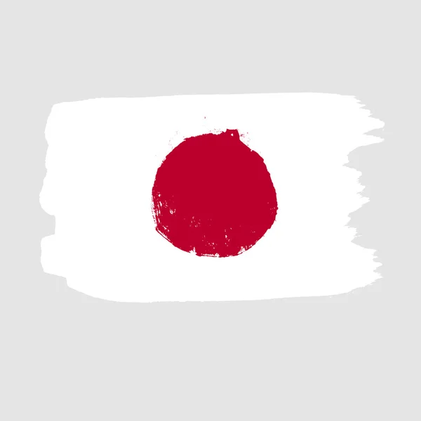Bandera de Japón sobre fondo gris . — Vector de stock