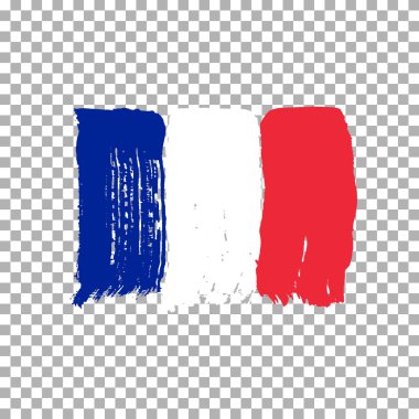 Fransa bayrağı boş bir arka plan üzerinde.