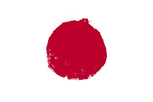 Grand drapeau dessiné du Japon . — Image vectorielle