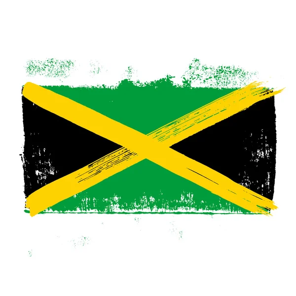 Flag of Jamaica on a white background. — Stock Vector