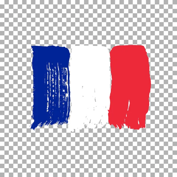 Frankreich-Fahne auf leerem Hintergrund. — Stockvektor