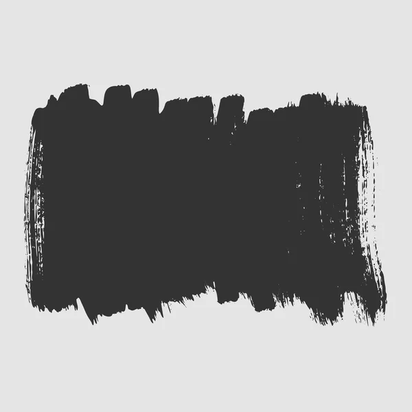 Fond blanc enduit de peinture noire avec un pinceau . — Image vectorielle
