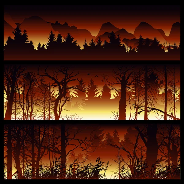 Wildfire vector background. — Stock Vector