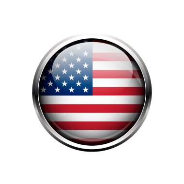 Amerika Birleşik Devletleri bayrağı düğmede.