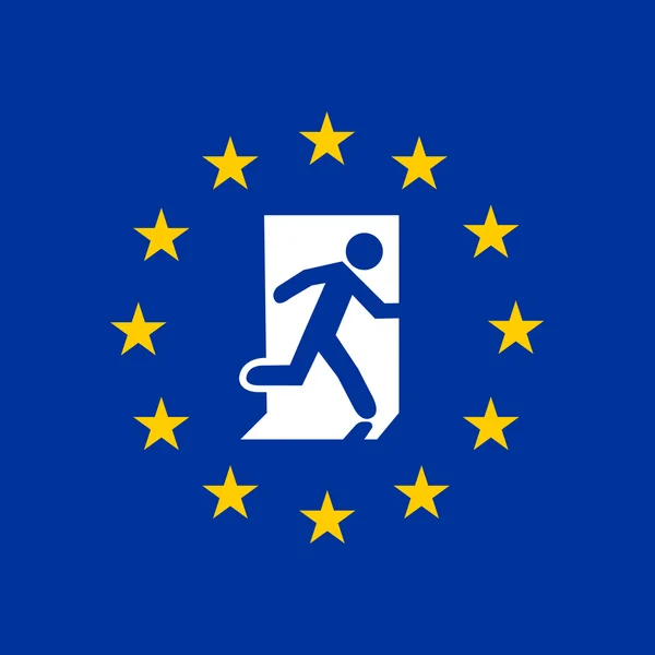 Salida de la Unión Europea . — Vector de stock