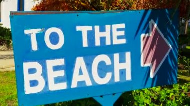 Beach işaretçi. Sahile.