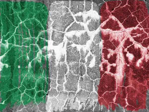 Italian flag grunge style