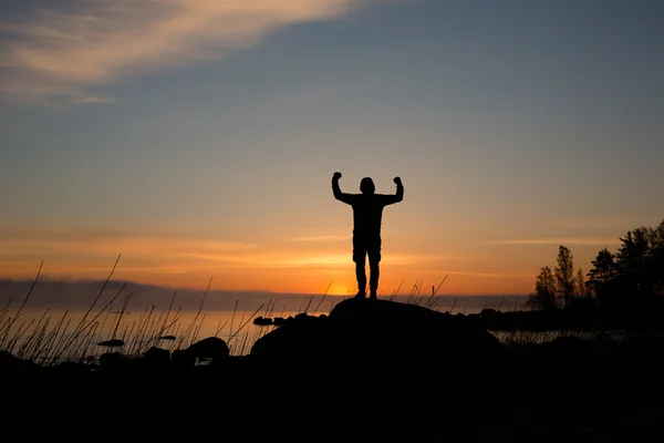 Silhouette of man — Stock Photo, Image