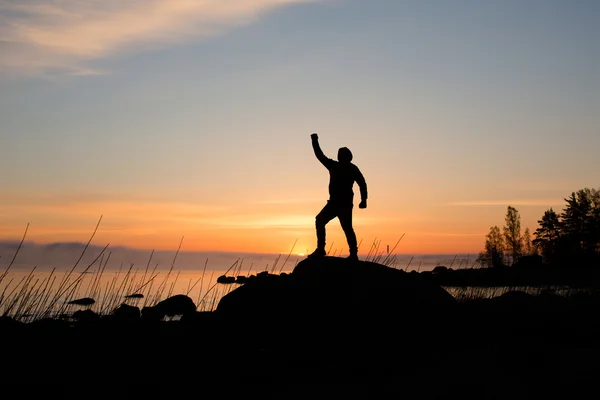 Silhouette of man — Stock Photo, Image