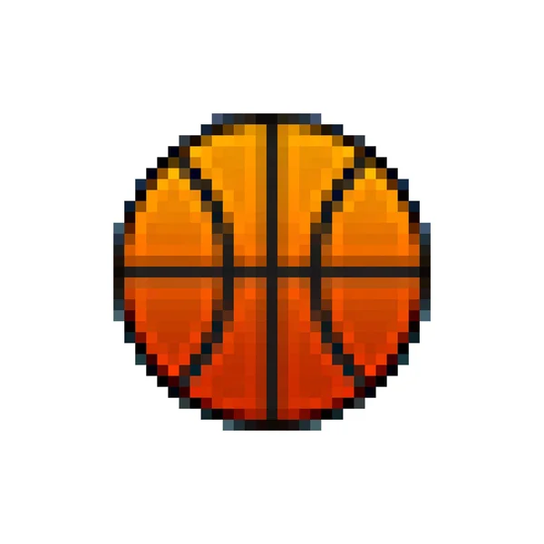 Pixel basquete — Vetor de Stock