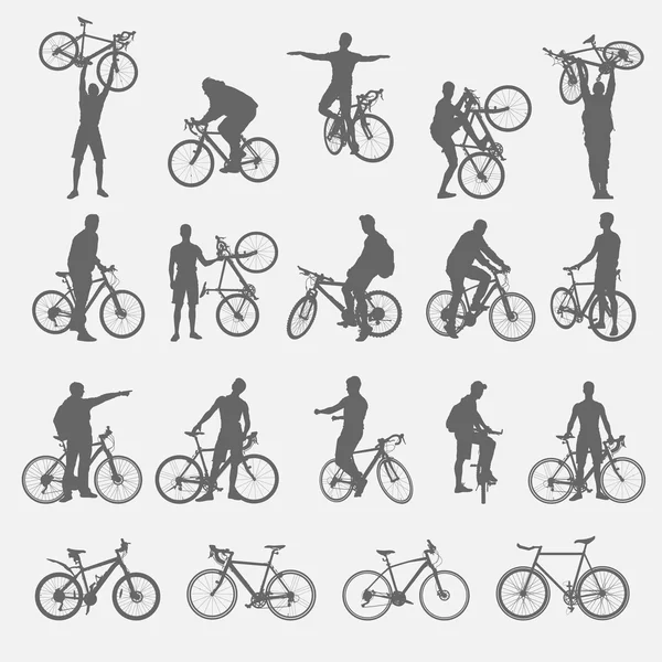 Bisiklet ve bisikletler Silhouettes