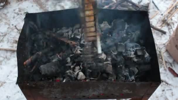 Barbacoa de cocina — Vídeo de stock